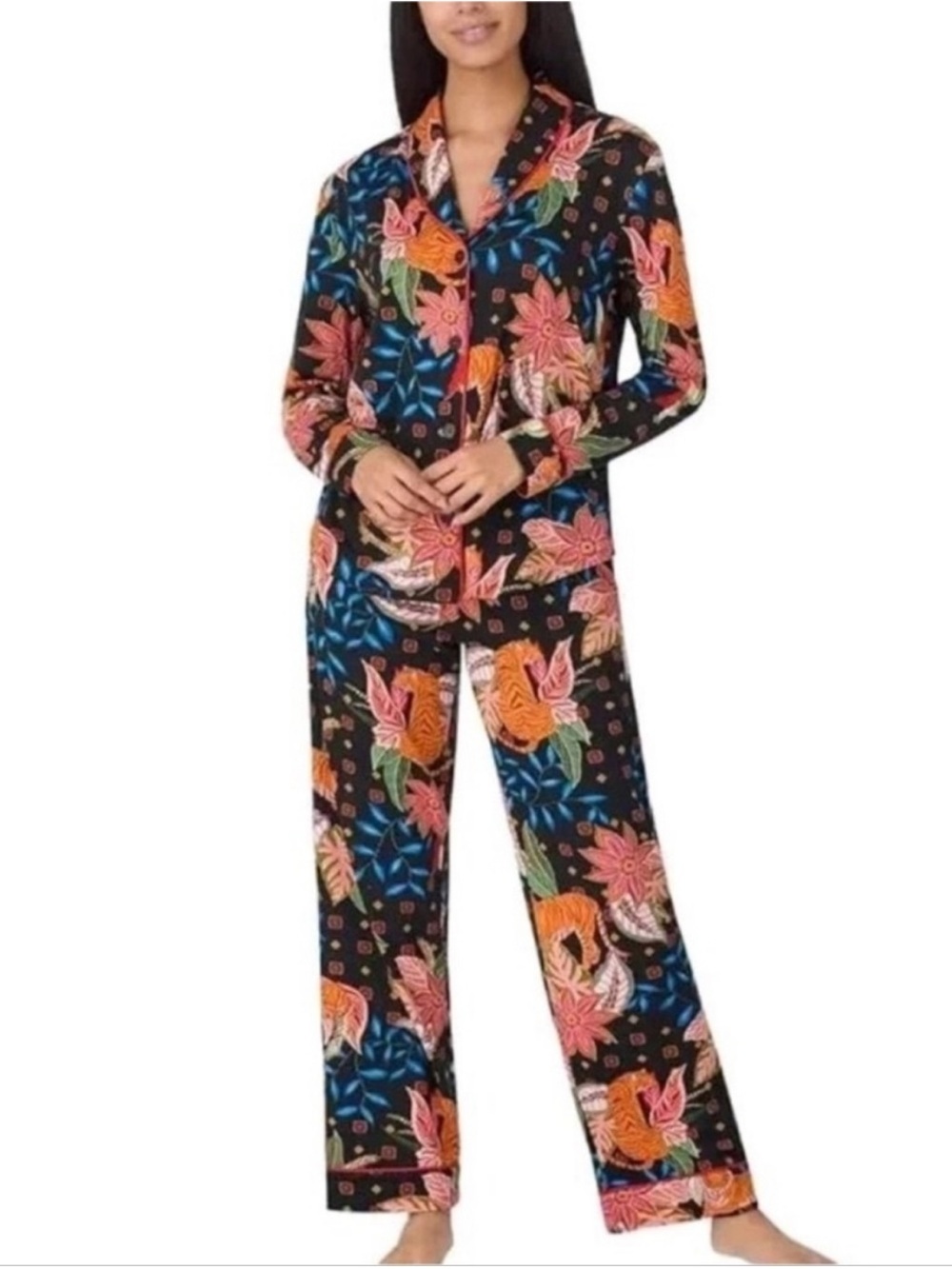 Room Service tiger and floral pajamas